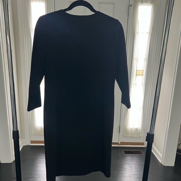 Black Ann Taylor work dress with gold zippers. - Picture 4 of 5